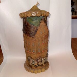 German Johann Gunter Large Hand Carved Candle